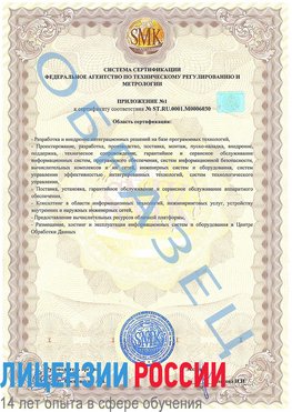 Образец сертификата соответствия (приложение) Нерюнгри Сертификат ISO 27001